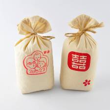 【客製婚禮小物喜米】300g 袋來幸福 手工喜米包